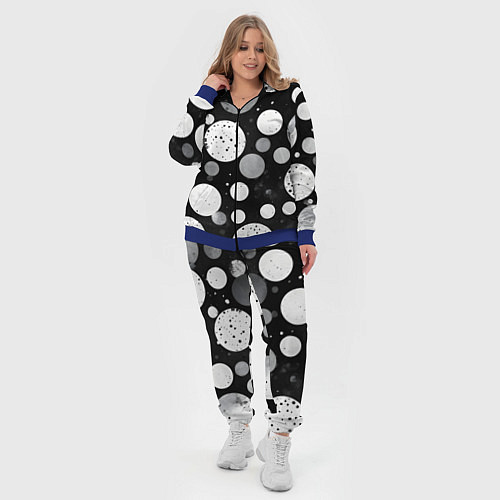 Женский костюм Круги на темном фоне / 3D-Синий – фото 4