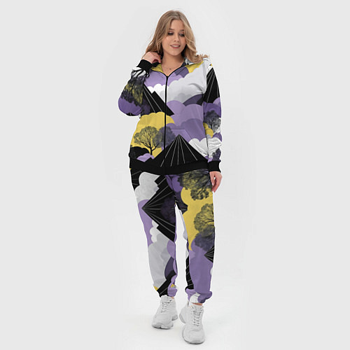 Женский костюм Япония горы / 3D-Черный – фото 4
