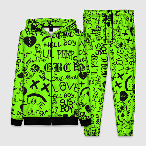 Женский костюм Lil Peep кислотный паттерн / 3D-Черный – фото 1
