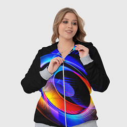 Женский 3D-костюм Оптические иллюзии волны, цвет: 3D-меланж — фото 2