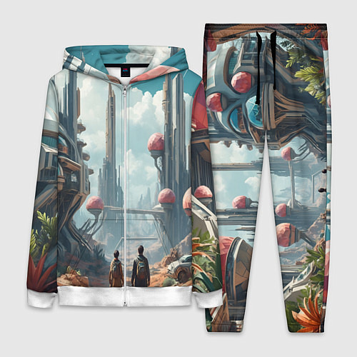 Женский костюм Планета фантастика / 3D-Белый – фото 1