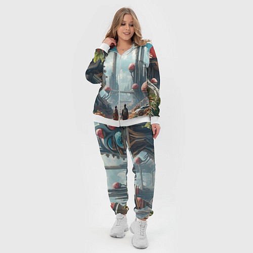 Женский костюм Планета фантастика / 3D-Белый – фото 4