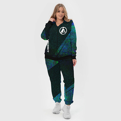 Женский костюм Linkin Park 2024 glitch blue / 3D-Черный – фото 4