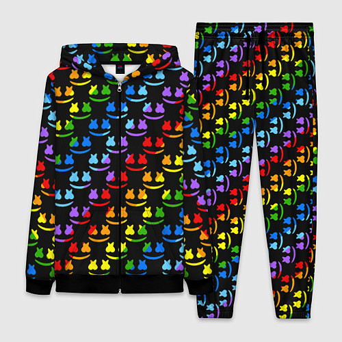 Женский костюм Marshmello pattern neon / 3D-Черный – фото 1