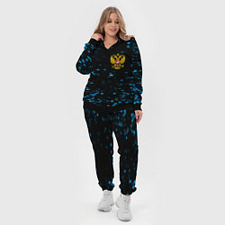 Женский 3D-костюм Герб РФ краски синие, цвет: 3D-черный — фото 2