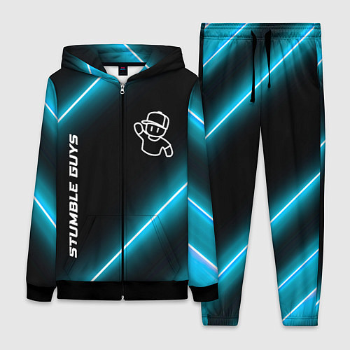 Женский костюм Stumble Guys неоновые лампы / 3D-Черный – фото 1