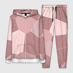 Женский костюм Пыльно-розовый крупная мозаика