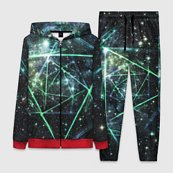 Женский 3D-костюм Космические линии звезды, цвет: 3D-красный