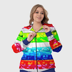 Женский 3D-костюм Fortnite color line, цвет: 3D-синий — фото 2