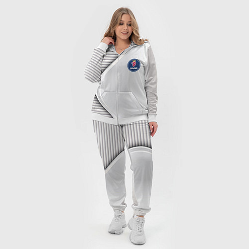 Женский костюм Saab metal texture / 3D-Белый – фото 4