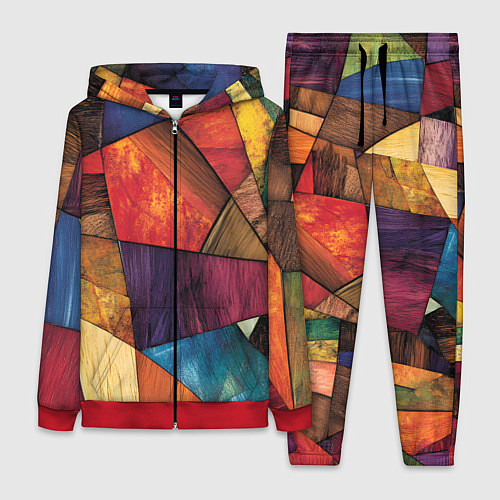 Женский костюм Мозайка геометрическая / 3D-Красный – фото 1