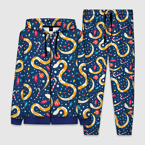 Женский костюм Новогодний паттерн символ года 2025 / 3D-Синий – фото 1