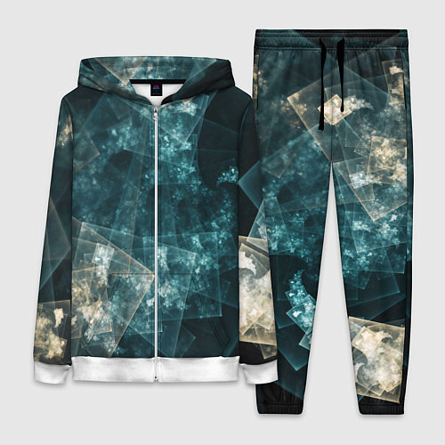 Женский костюм Абстрактный космос геометрия / 3D-Белый – фото 1