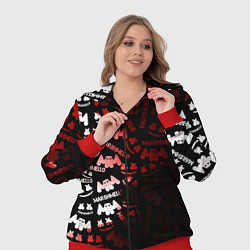 Женский 3D-костюм Marshmello краски, цвет: 3D-красный — фото 2