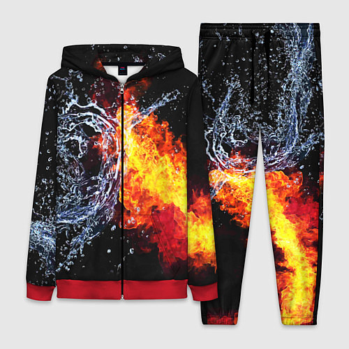 Женский костюм Столкновения огня и воды / 3D-Красный – фото 1