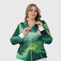 Женский 3D-костюм Изумрудные волны, цвет: 3D-белый — фото 2