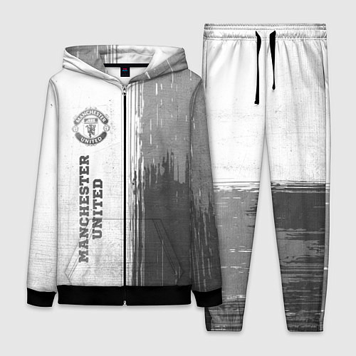 Женский костюм Manchester United - white gradient по-вертикали / 3D-Черный – фото 1