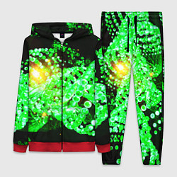 Женский костюм Абстракция зеленые нейроны