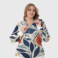 Женский 3D-костюм Искусство листья абстракция, цвет: 3D-белый — фото 2