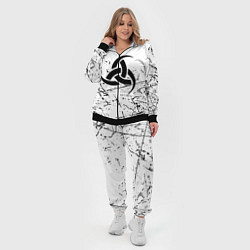 Женский 3D-костюм Символика славянская текстура, цвет: 3D-черный — фото 2