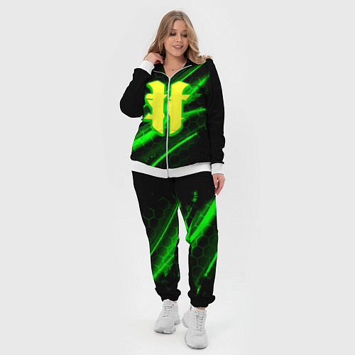 Женский костюм Starcraft 2 кислотные соты линии / 3D-Белый – фото 4