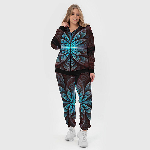 Женский костюм Оптический узор психоделика / 3D-Черный – фото 4