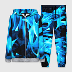 Женский костюм Синий огонь текстура