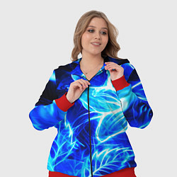 Женский 3D-костюм Огненный синий цветок, цвет: 3D-красный — фото 2