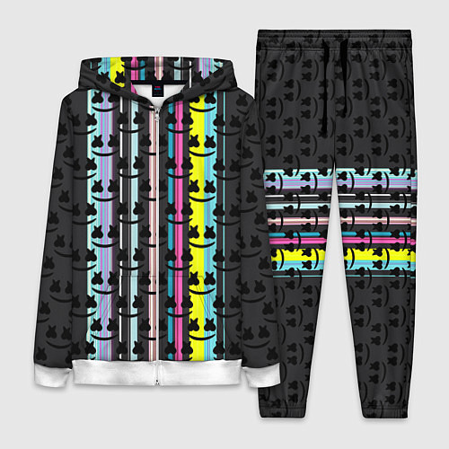 Женский костюм Marshmello dj pattern line / 3D-Белый – фото 1