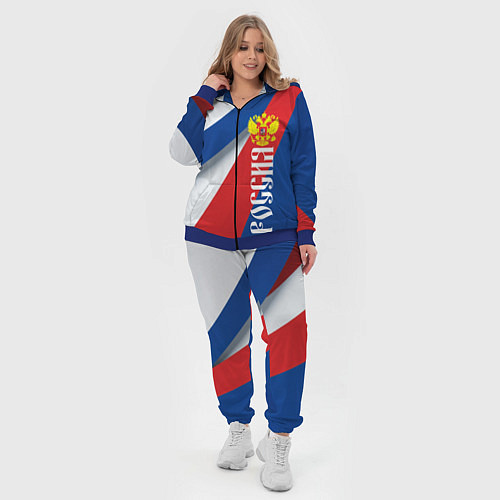 Женский костюм Цвета флага России и герб / 3D-Синий – фото 4