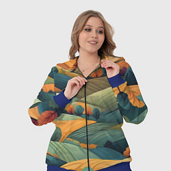 Женский 3D-костюм Луга поля, цвет: 3D-синий — фото 2