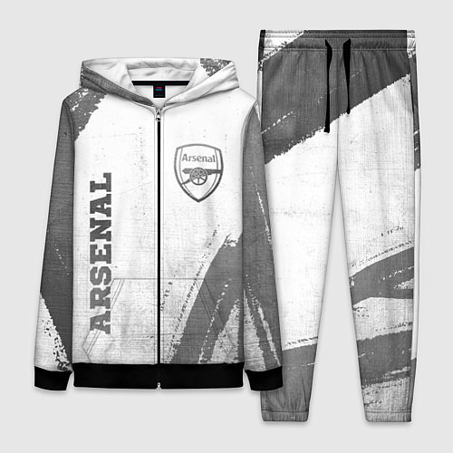 Женский костюм Arsenal - white gradient вертикально / 3D-Черный – фото 1