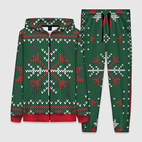 Женский костюм Knitted Snowflake Pattern / 3D-Красный – фото 1