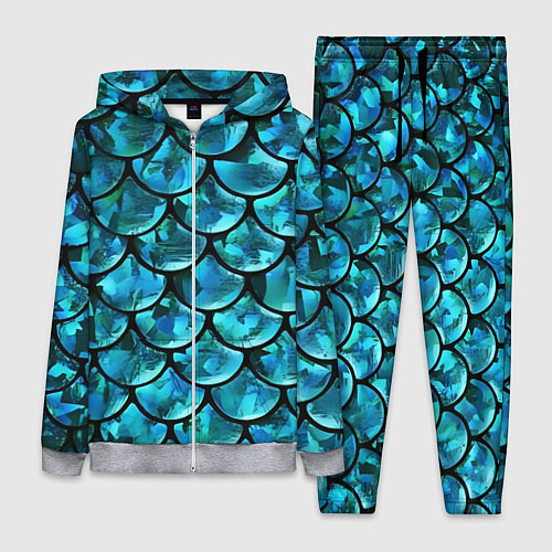 Женский костюм Бирюзовая кожа змеи / 3D-Меланж – фото 1
