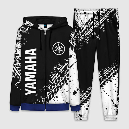 Женский костюм Yamaha - следы от шин / 3D-Синий – фото 1