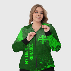 Женский 3D-костюм My Chemical Romance - green gradient вертикально, цвет: 3D-черный — фото 2