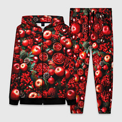 Женский 3D-костюм Рождественские ягоды и фрукты, цвет: 3D-черный