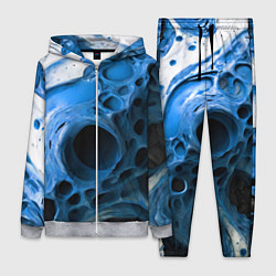 Женский костюм Сине-белая абстрактная структура