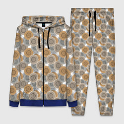 Женский костюм Желтый с серым и черным узор мандала