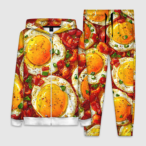 Женский костюм Яичница-глазунья / 3D-Белый – фото 1