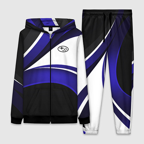 Женский костюм Субару - белая волна / 3D-Черный – фото 1