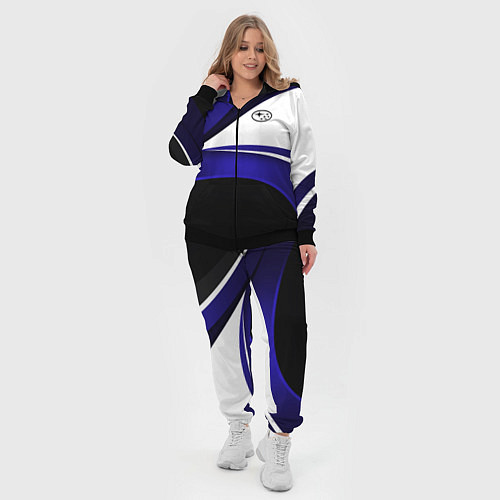 Женский костюм Субару - белая волна / 3D-Черный – фото 4