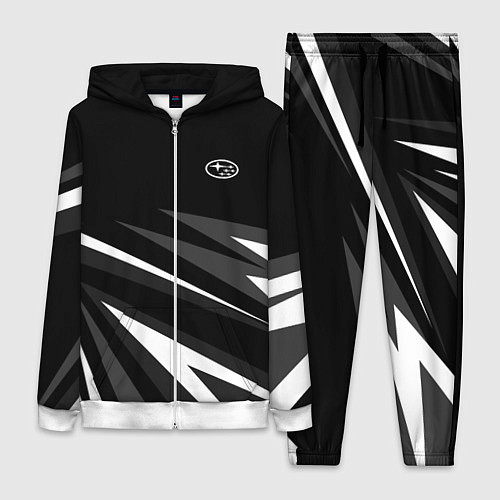 Женский костюм Субару - черно-белый / 3D-Белый – фото 1