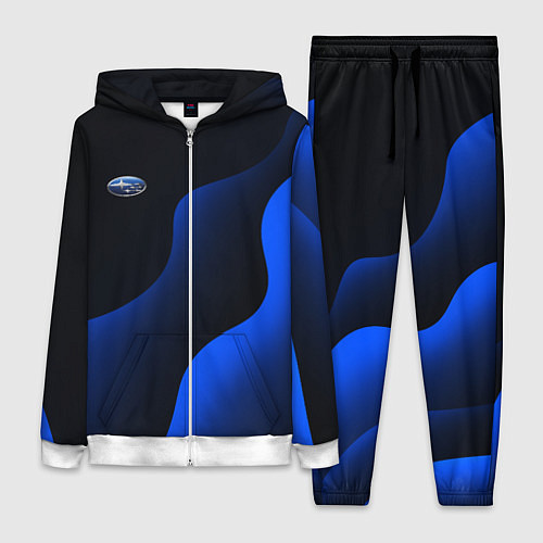 Женский костюм Субару - синие волны / 3D-Белый – фото 1