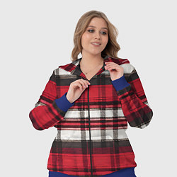 Женский 3D-костюм Красно-белая ткань в клетку, цвет: 3D-синий — фото 2