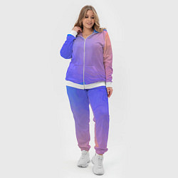 Женский 3D-костюм Сине фиолетовый градиент, цвет: 3D-белый — фото 2