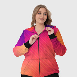 Женский 3D-костюм Градиент в косую полоску, цвет: 3D-черный — фото 2