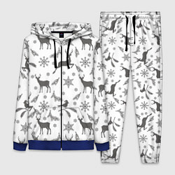 Женский костюм Новогодние мотивы олени и снежинки