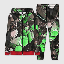 Женский костюм Чёрно-зелёный камень