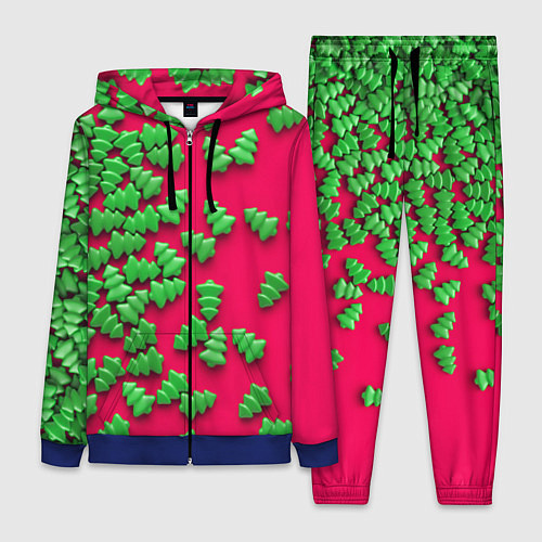 Женский костюм Веселые елочки / 3D-Синий – фото 1